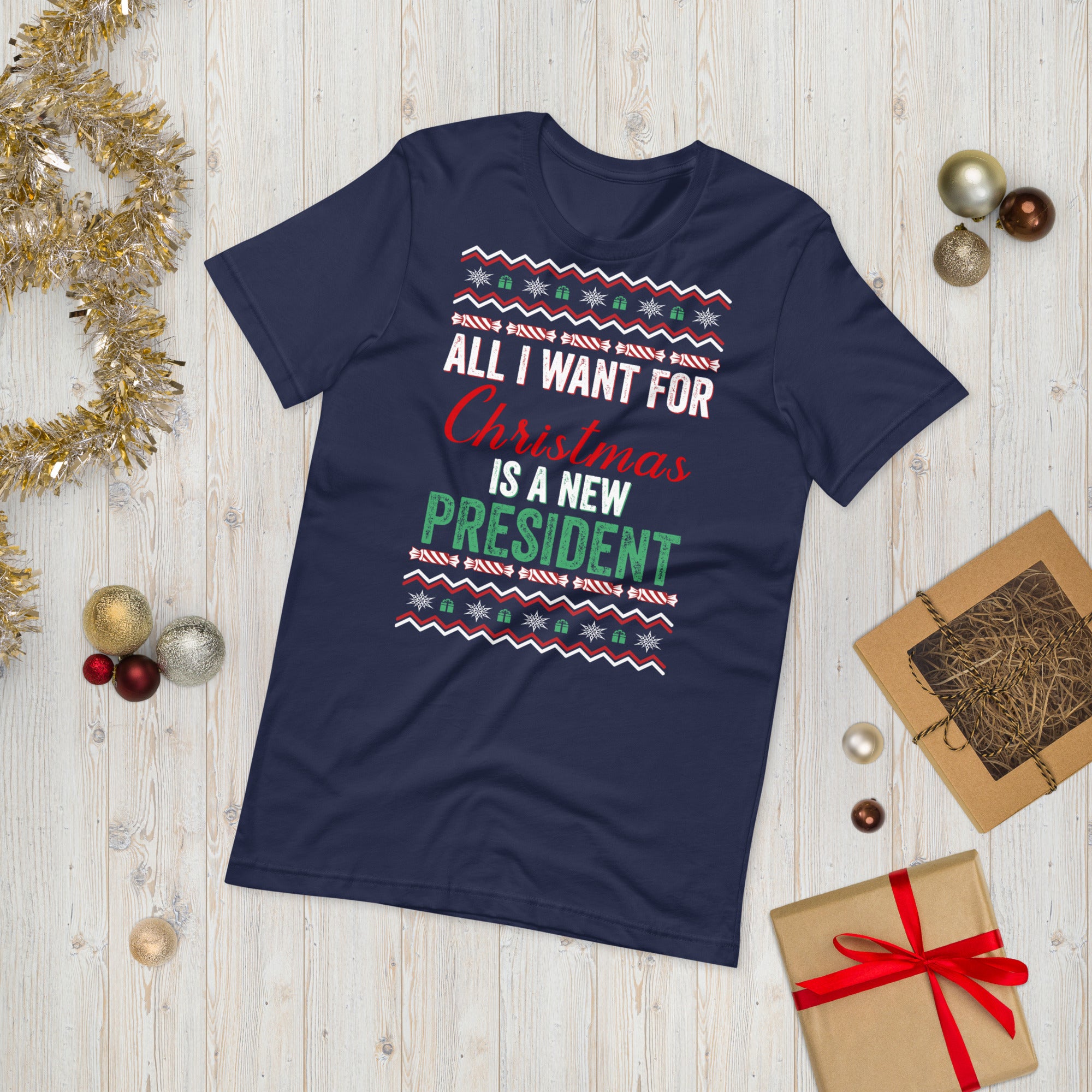 All I Want For Christmas Is A New President, FJB Christmas Shirt, Anti Biden Christmas Shirt, Conservative Shirt, FJB Shirt, Patriot Xmas - Madeinsea©