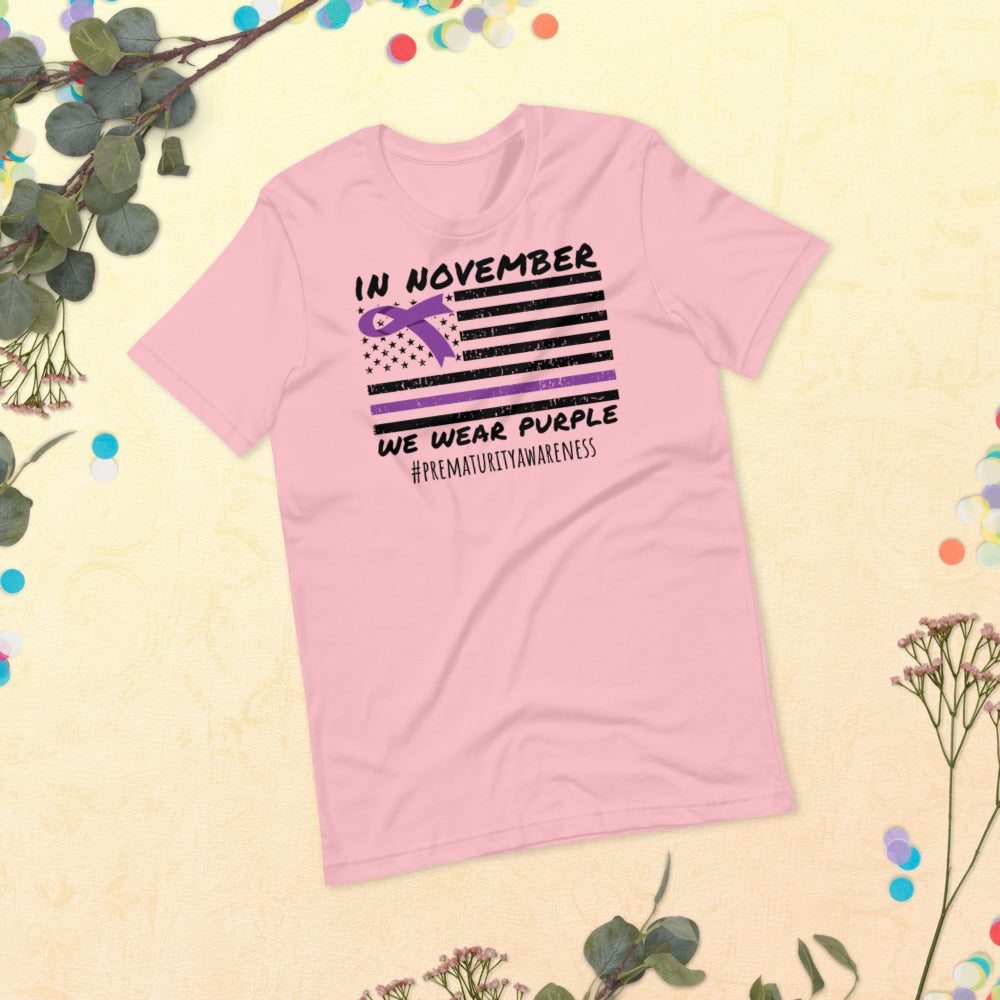 Prematurity Awareness Shirt, In November We Wear Purple Shirt, Prematurity T Shirt, World Prematurity Tee, NICU Staff Tee - Madeinsea©