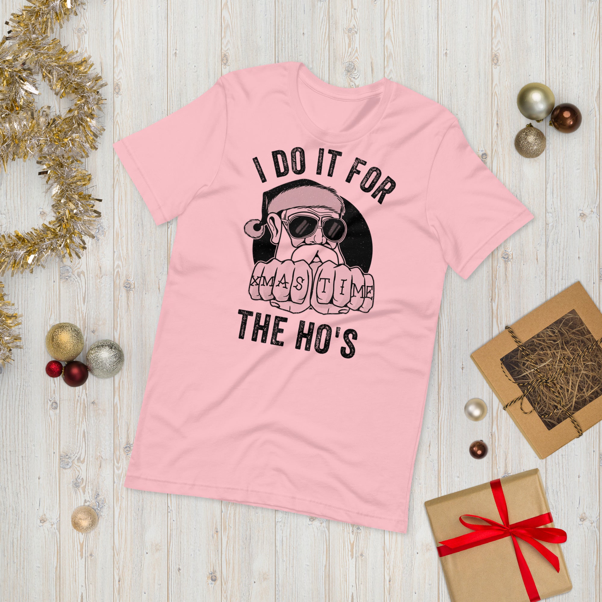 I Do It For The Hos Shirt, Rude Christmas Shirt, Santa Face Shirt, Santa Face Shirt, Rude Xmas Shirt, Offensive Xmas Gifts, Joke Xmas - Madeinsea©
