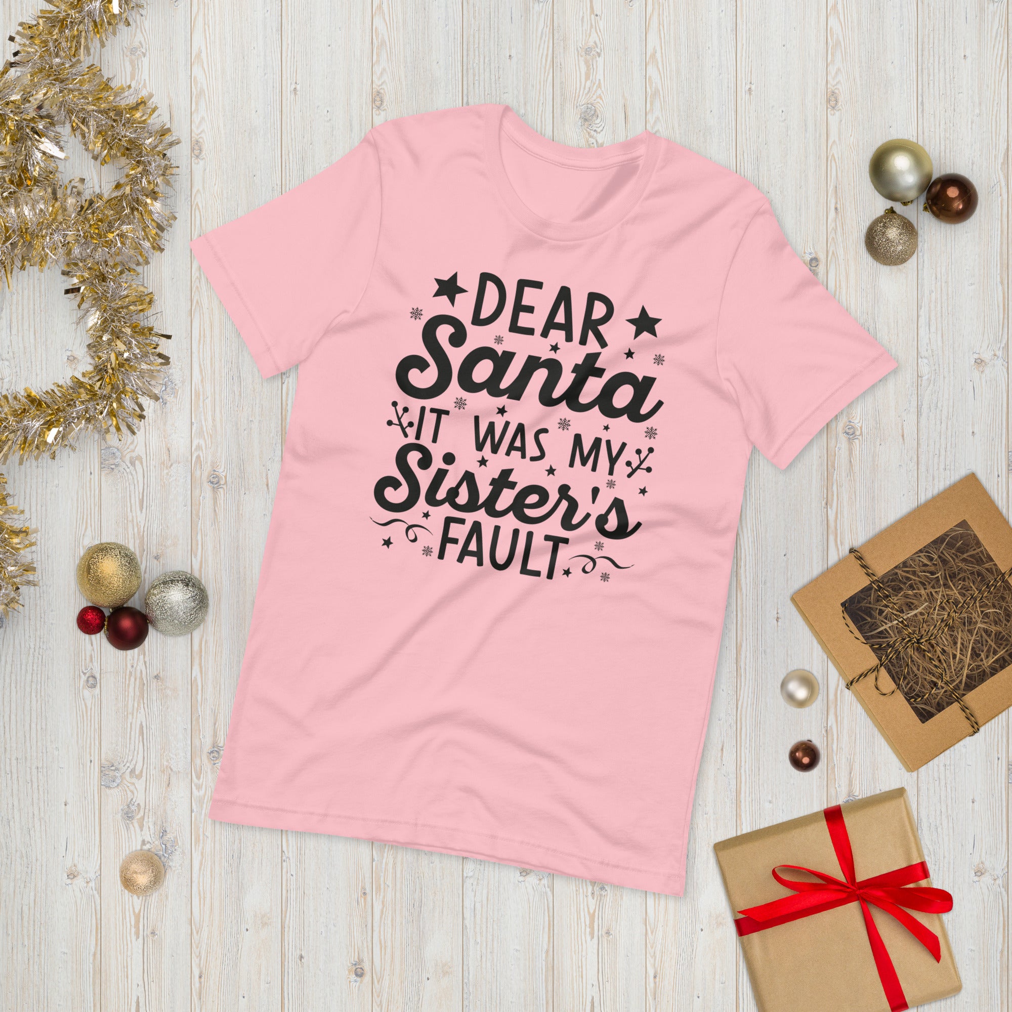 Dear Santa It Was My Sister's Fault, Naughty Sister Shirt, Christmas Gift for Sister, Shes The Naughty One, Funny Xmas Shirt, Bad Sister - Madeinsea©