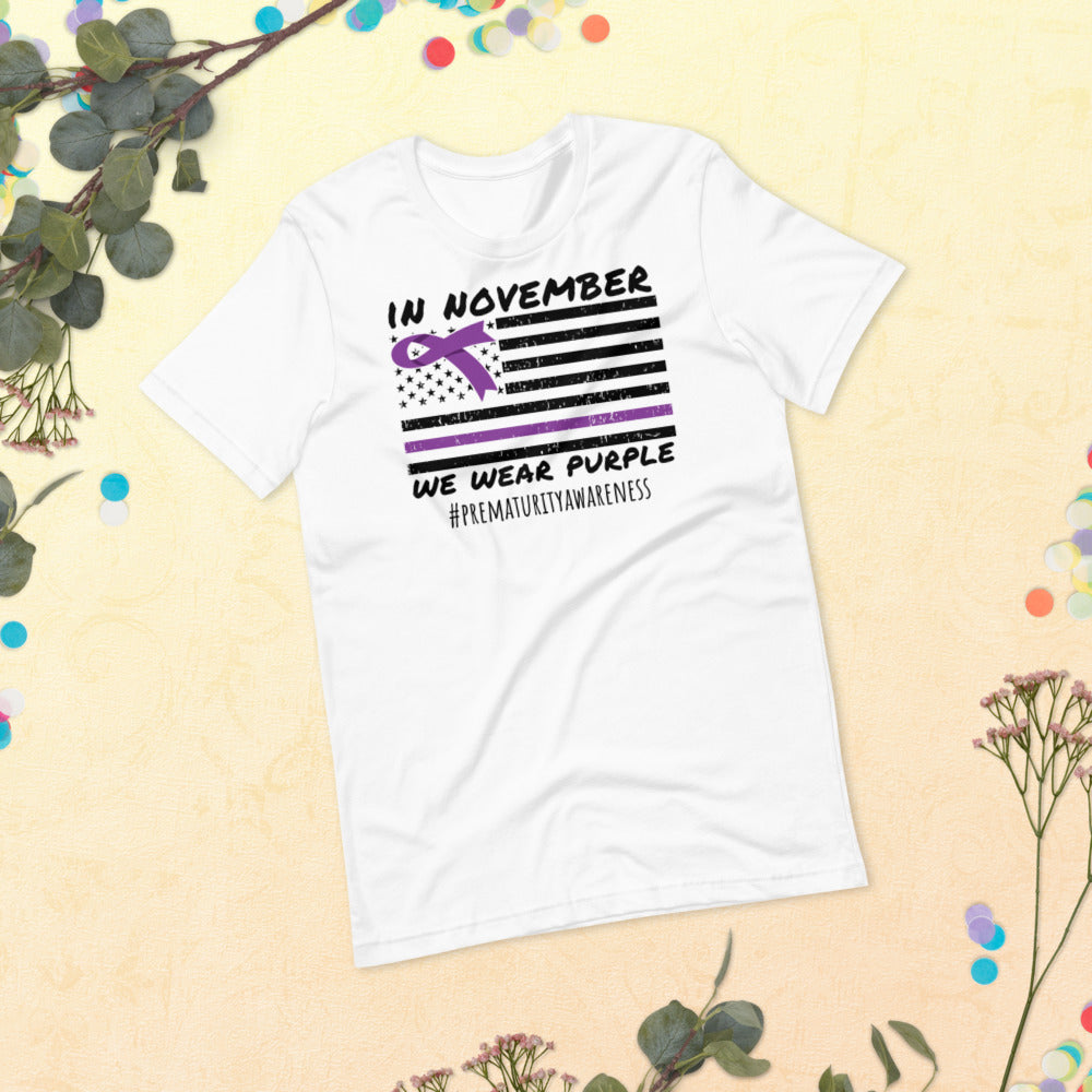 Prematurity Awareness Shirt, In November We Wear Purple Shirt, Prematurity T Shirt, World Prematurity Tee, NICU Staff Tee - Madeinsea©