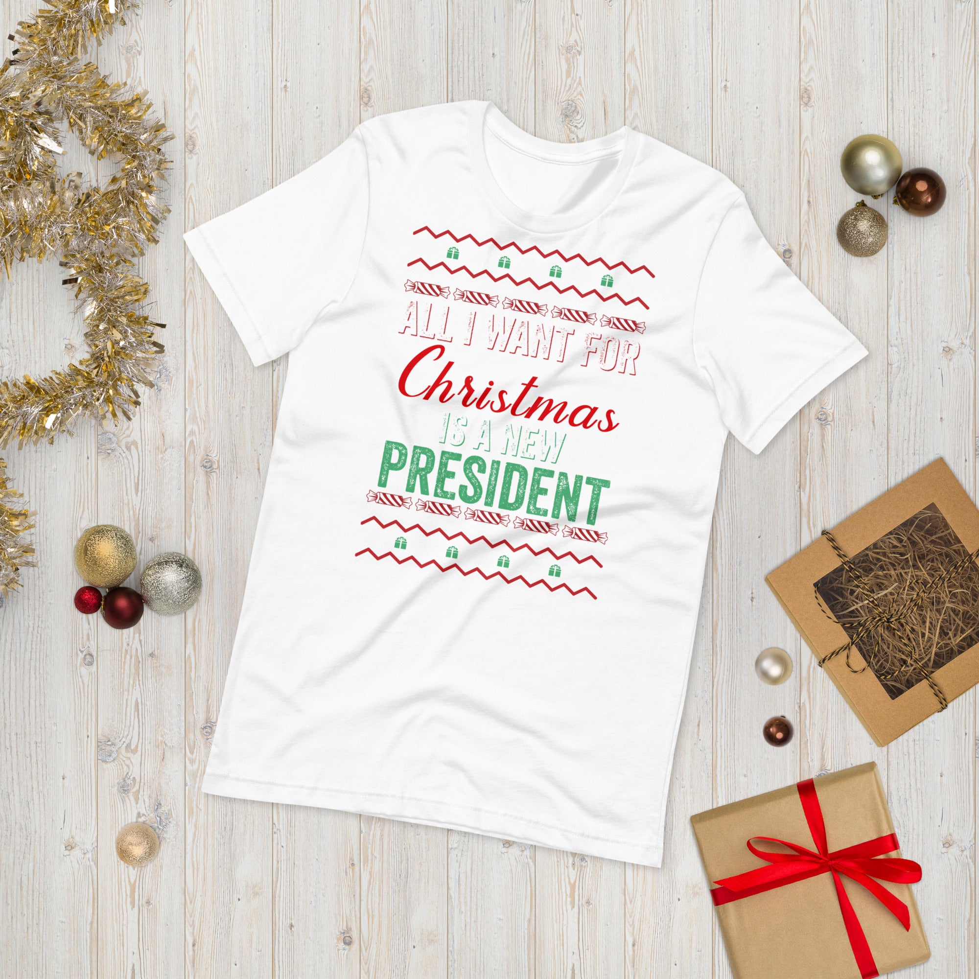 Tout ce que je veux pour Noël, c'est un nouveau président, chemise de Noël FJB, chemise de Noël anti-Biden, chemise conservatrice, chemise FJB, Noël patriote