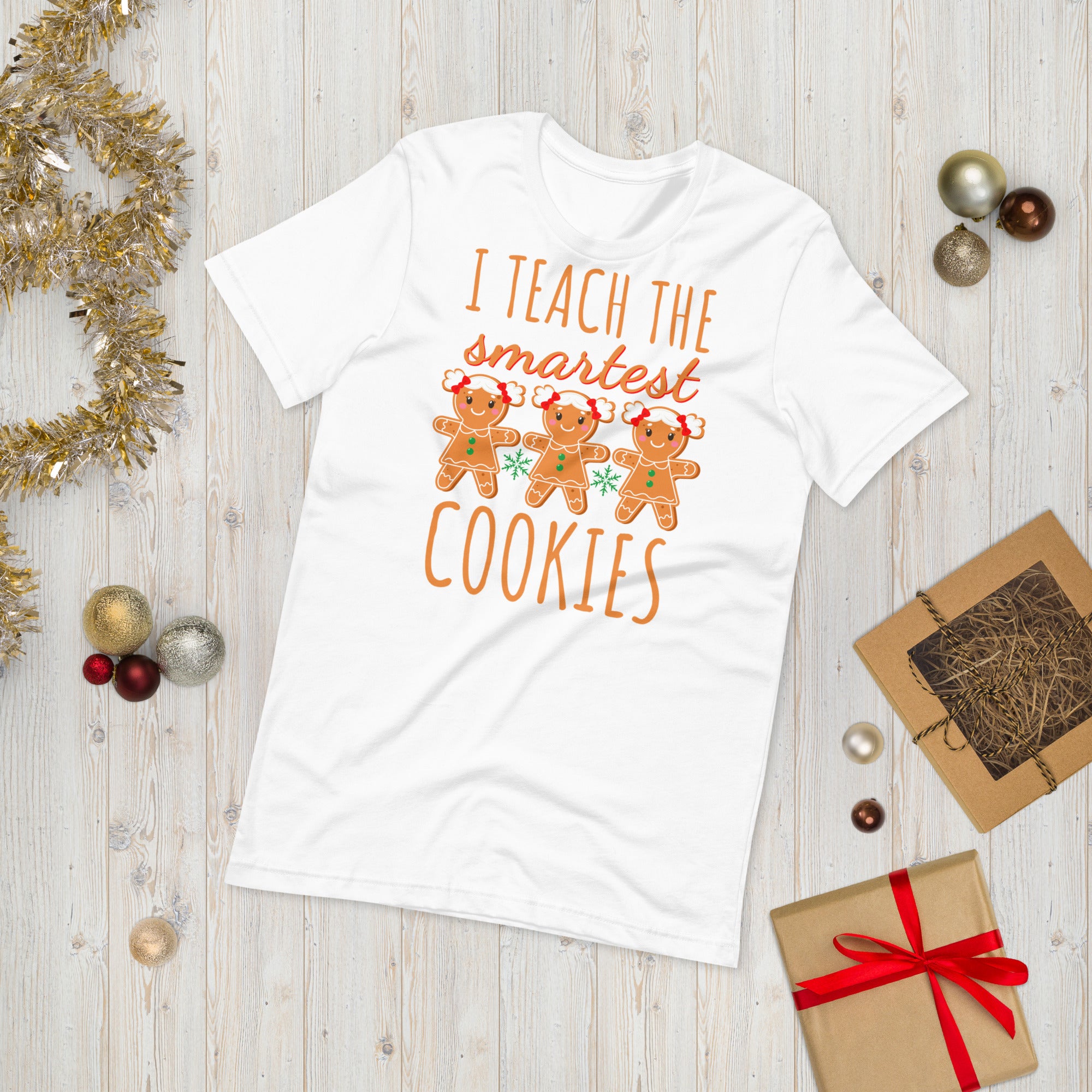 Teacher Christmas Shirt, I Teach the Smartest Cookies Shirts, Christmas Teacher T Shirt, Christmas Shirt, Teacher Christmas Tee, Xmas Gifts - Madeinsea©