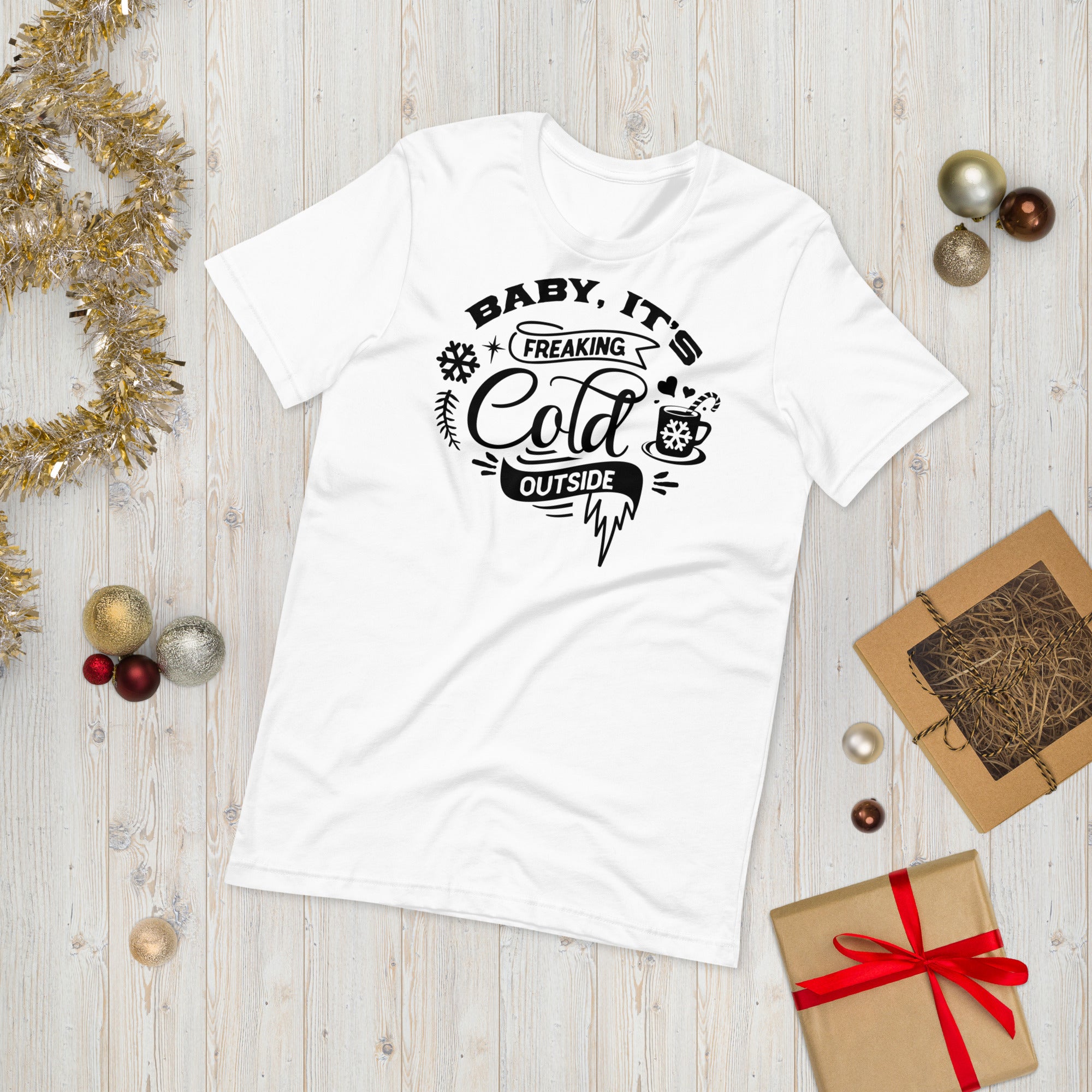 Baby It's Cold Outside T Shirt, Christmas T-Shirt, Funny Christmas Shirt, Christmas Gifts, Cute Christmas Pajama, Family Pajamas - Madeinsea©