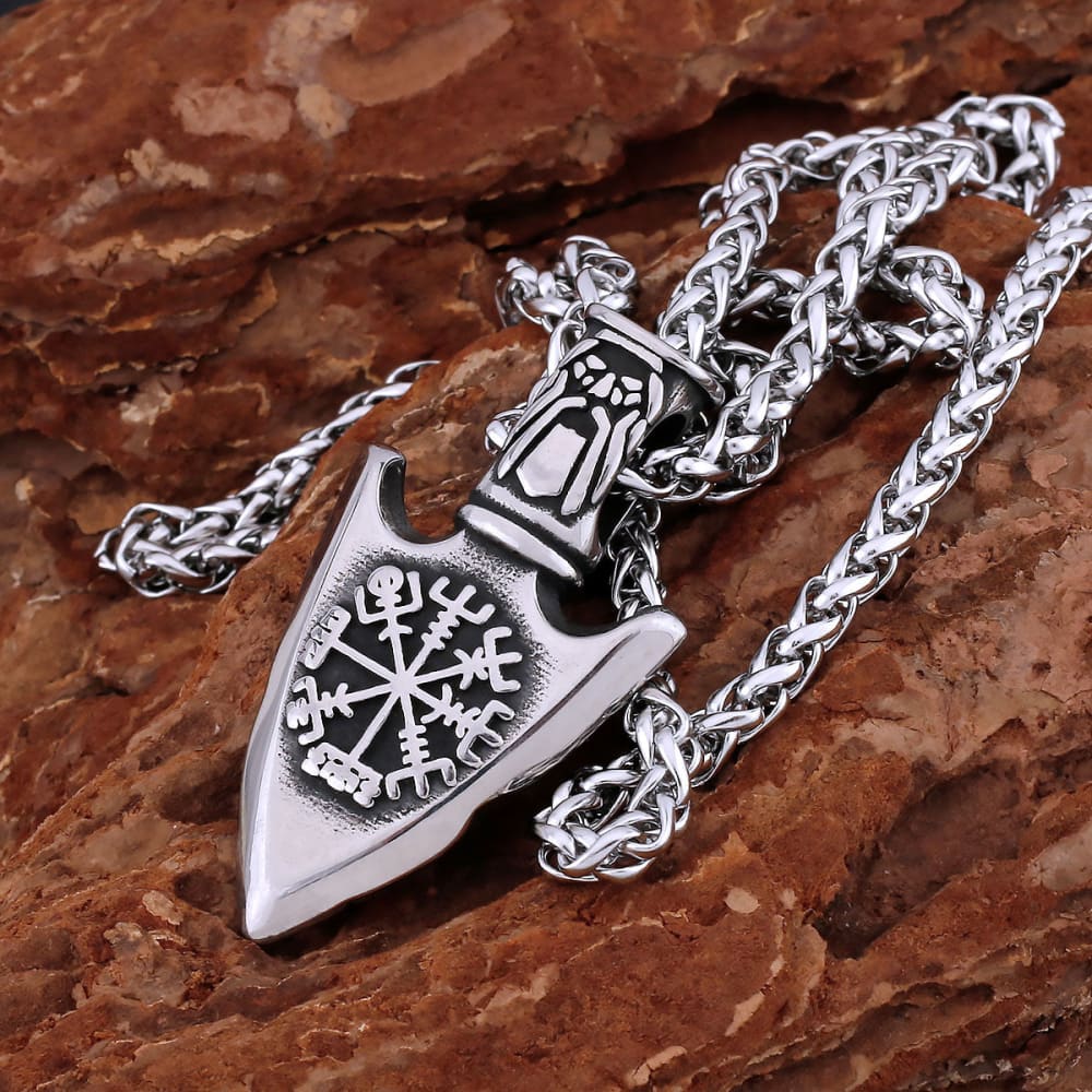 Viking Compass Anchor Necklace