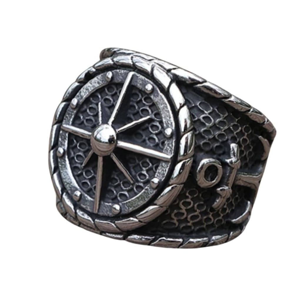 Viking Stainless Compass Ring