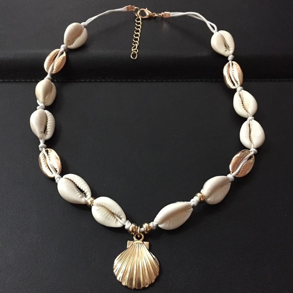 Vintage Cowrie Shell Necklace