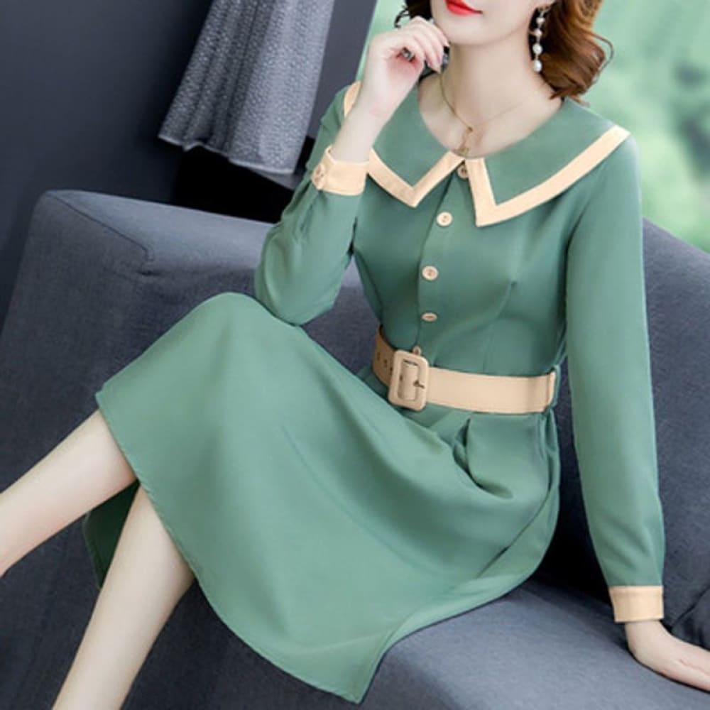 Vintage Green Sailor Dress