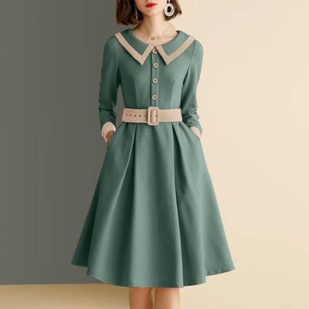 Vintage Green Sailor Dress