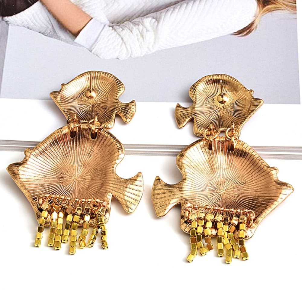 Vintage Large Fish Earrings