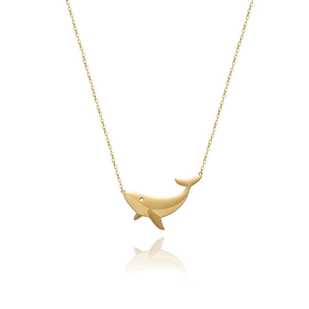 Whale Necklace Gold