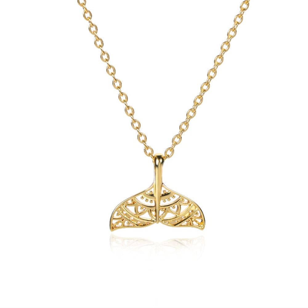 Whale Tail Necklaces Gold