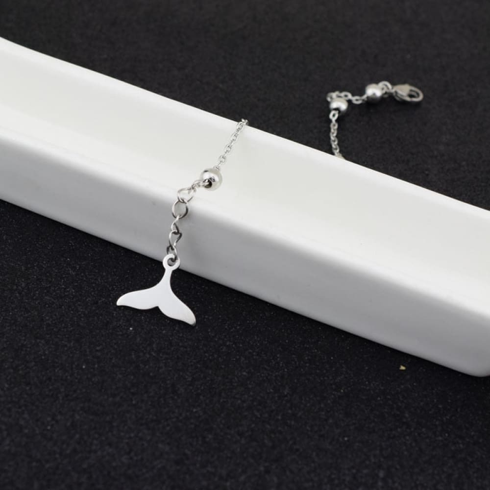 Whale Tail Silver Bracelet