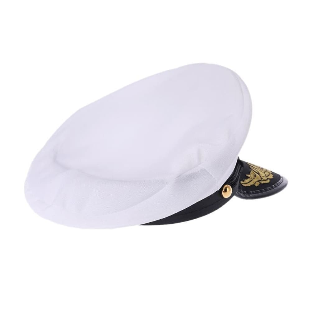 White Adult Yacht Boat Captain Navy Costume Party Cosplay