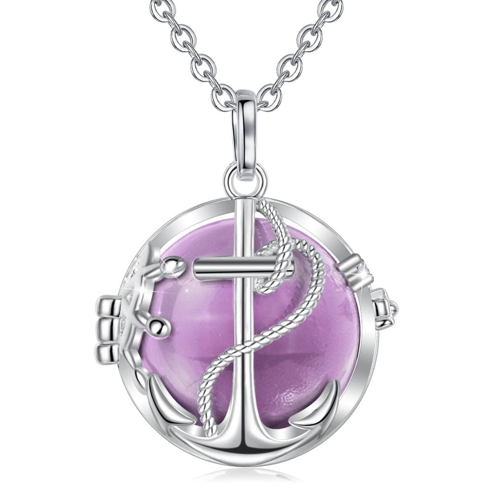 Womens Anchor Necklace - Pink