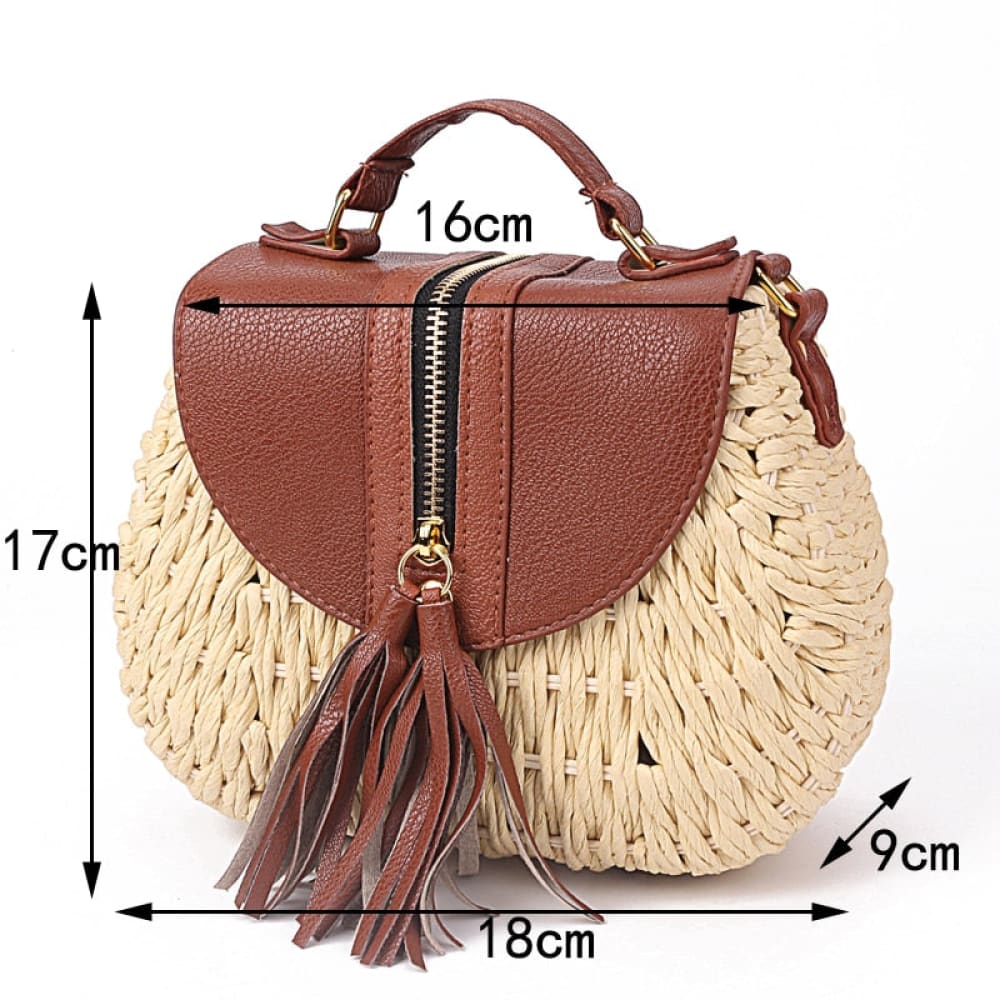 Wood Crossbody Beach Bag