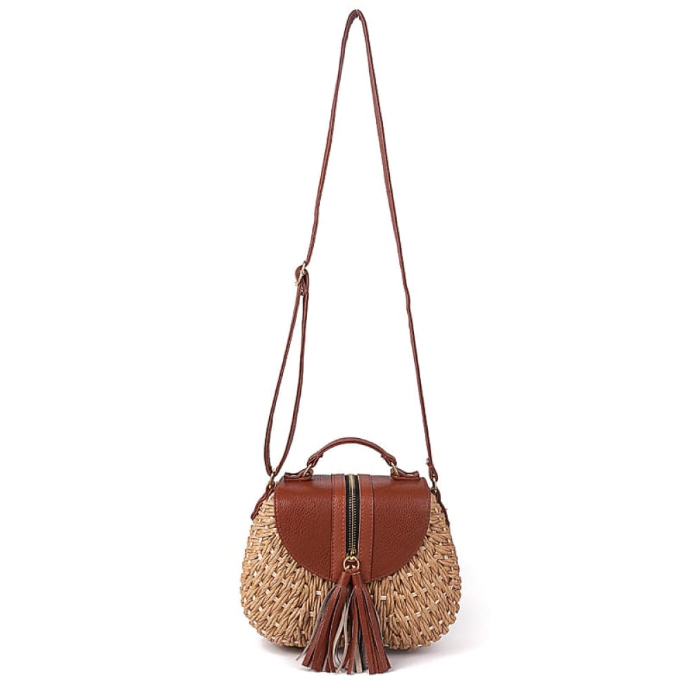 Wood Crossbody Beach Bag