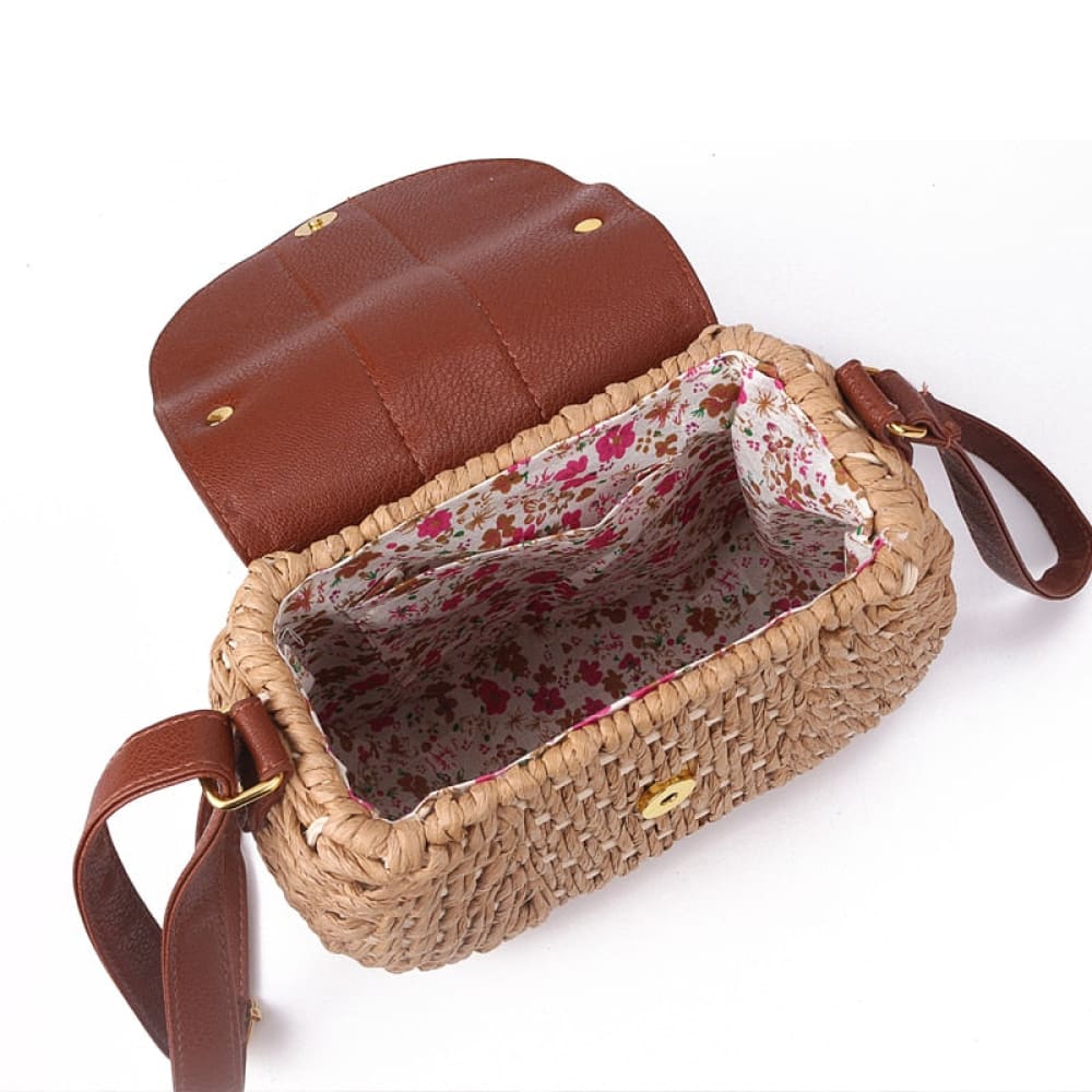 Wood Crossbody Beach Bag