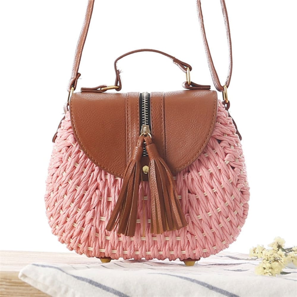 Wood Crossbody Beach Bag