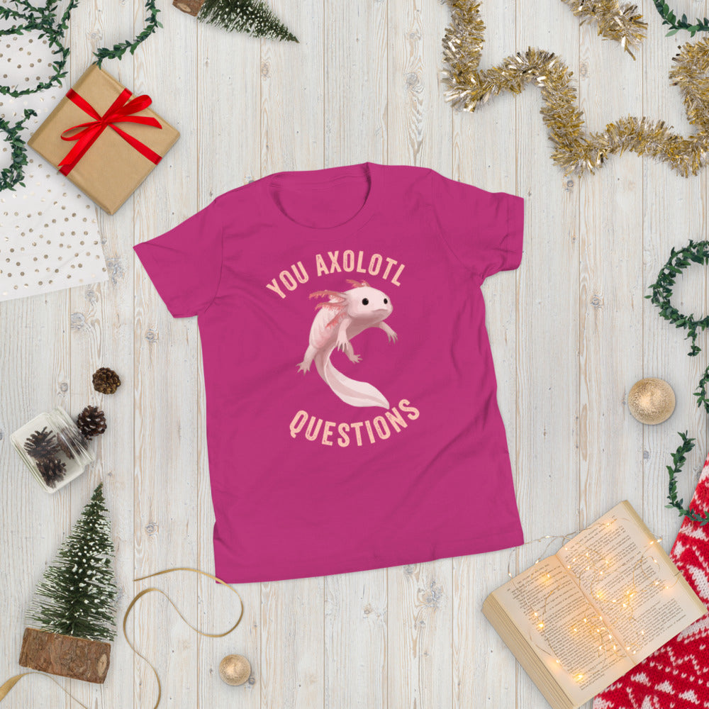 You axolotl questions kid shirt, Axolotl Fish Youth Shirt, Axolotl Lover Gift, Cute Axolotl Kid Shirt, Axolotl Kid Shirt, Axolotl questions
