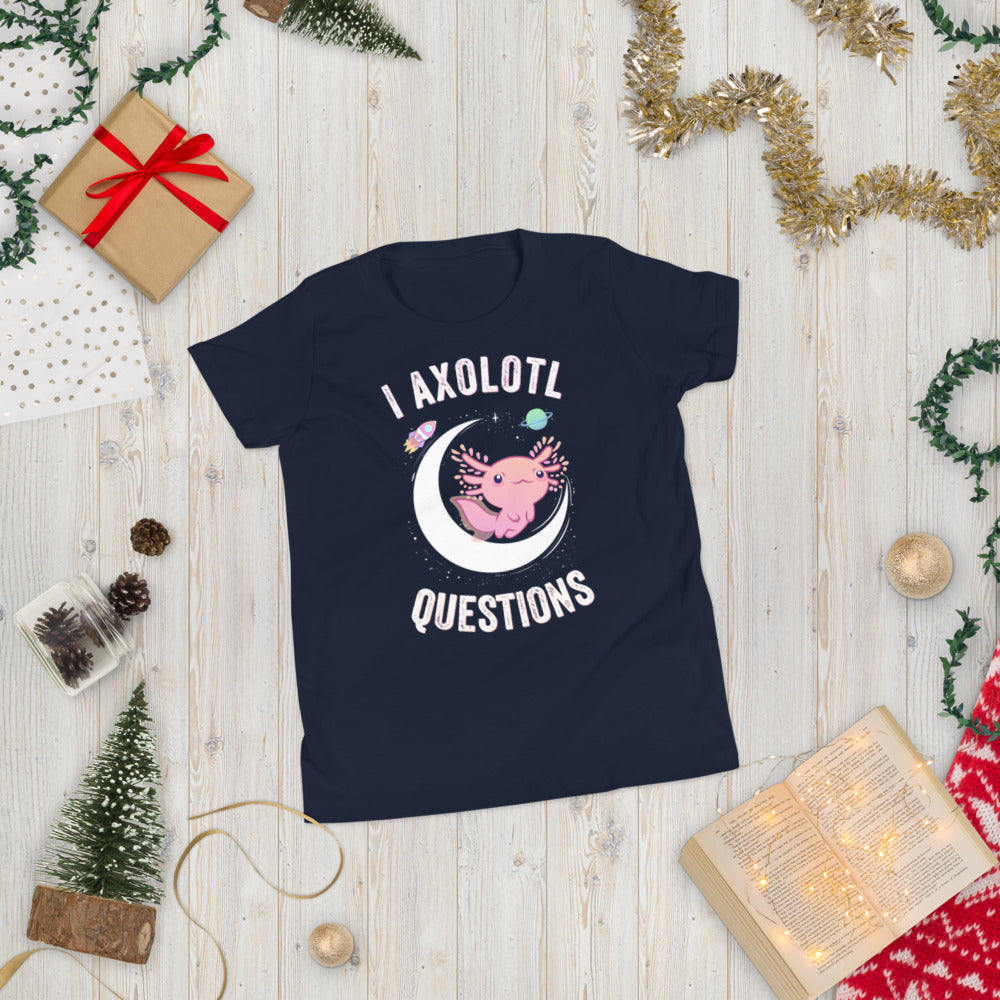 I axolotl questions, Axolotl Fish Kids Shirt, Axolotl Lover Gift, Cute Axolotl Shirt, Axolotl Kids Shirt, Animal Lover Shirt, Mexican fish - Madeinsea©
