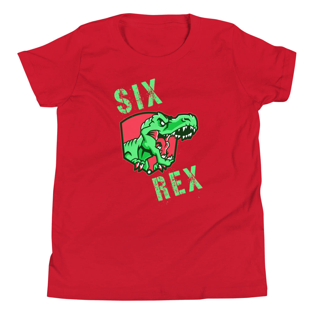 SIX Rex, 6th Birthday Boy, 6th Birthday Shirt Boy, Dinosaur Birthday Shirt, TRex Shirt, 6th dinosaur birthday, T-rex birthday party tee - Madeinsea©