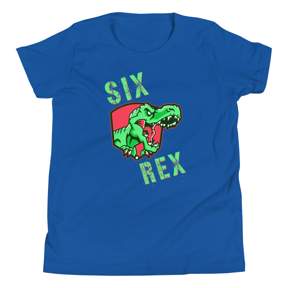 SIX Rex, 6th Birthday Boy, 6th Birthday Shirt Boy, Dinosaur Birthday Shirt, TRex Shirt, 6th dinosaur birthday, T-rex birthday party tee - Madeinsea©