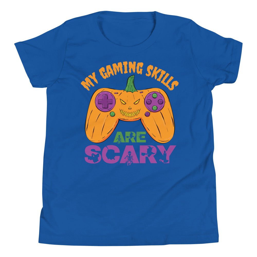 My Gaming Skills Are Scary, Funny Halloween Boys Girls Gaming Shirt, Pumpkin Video Gamer Controller Shirt, Halloween Gamer Costume T Shirt - Madeinsea©