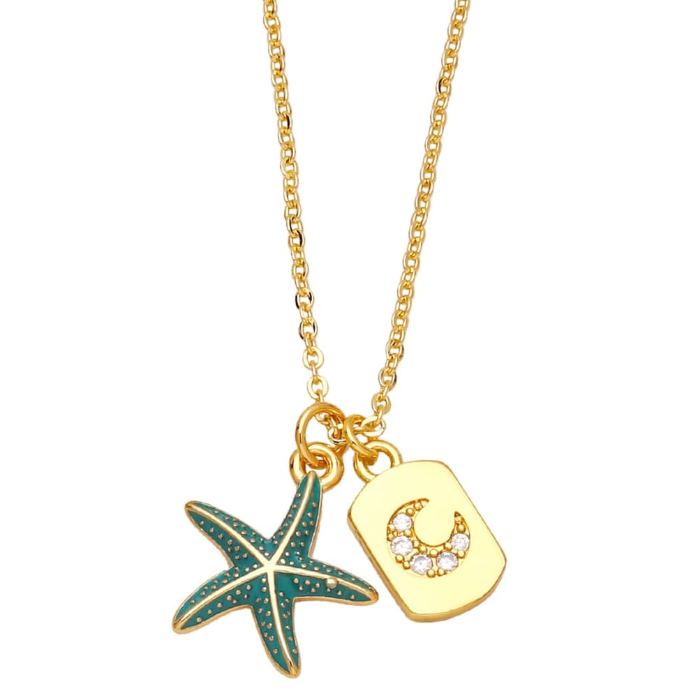 Zircon Starfish Necklace