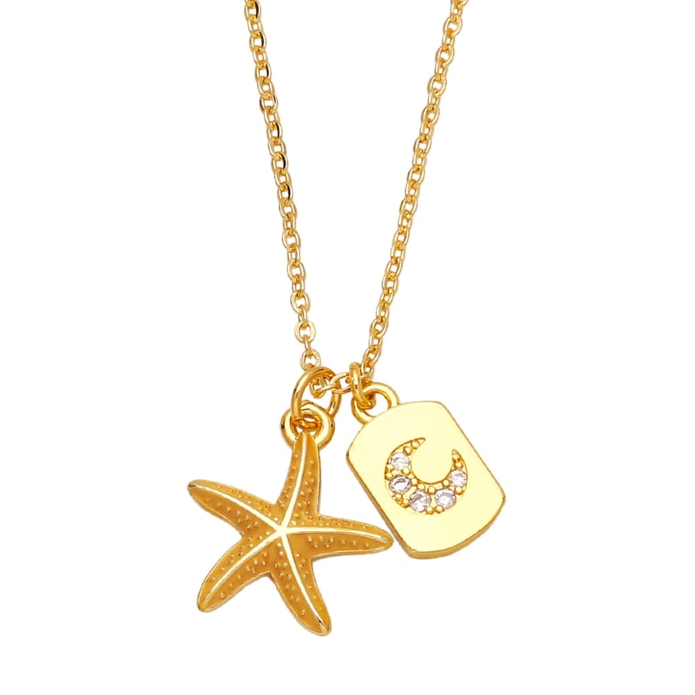 Zircon Starfish Necklace